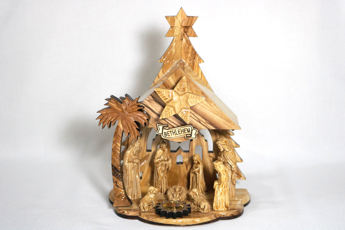 Tree-Shaped Nativity (w/ Music Box)