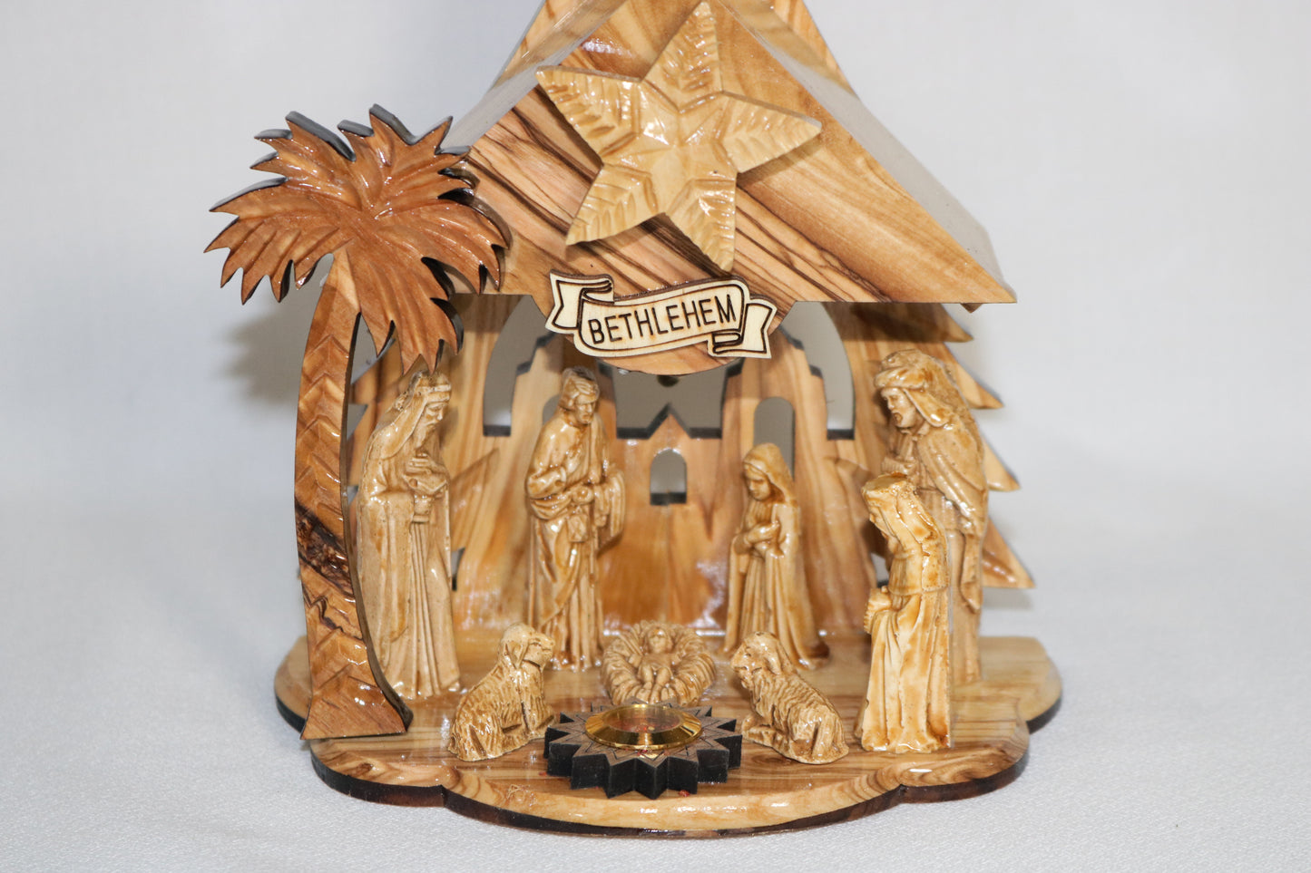Tree-Shaped Nativity (w/ Music Box)