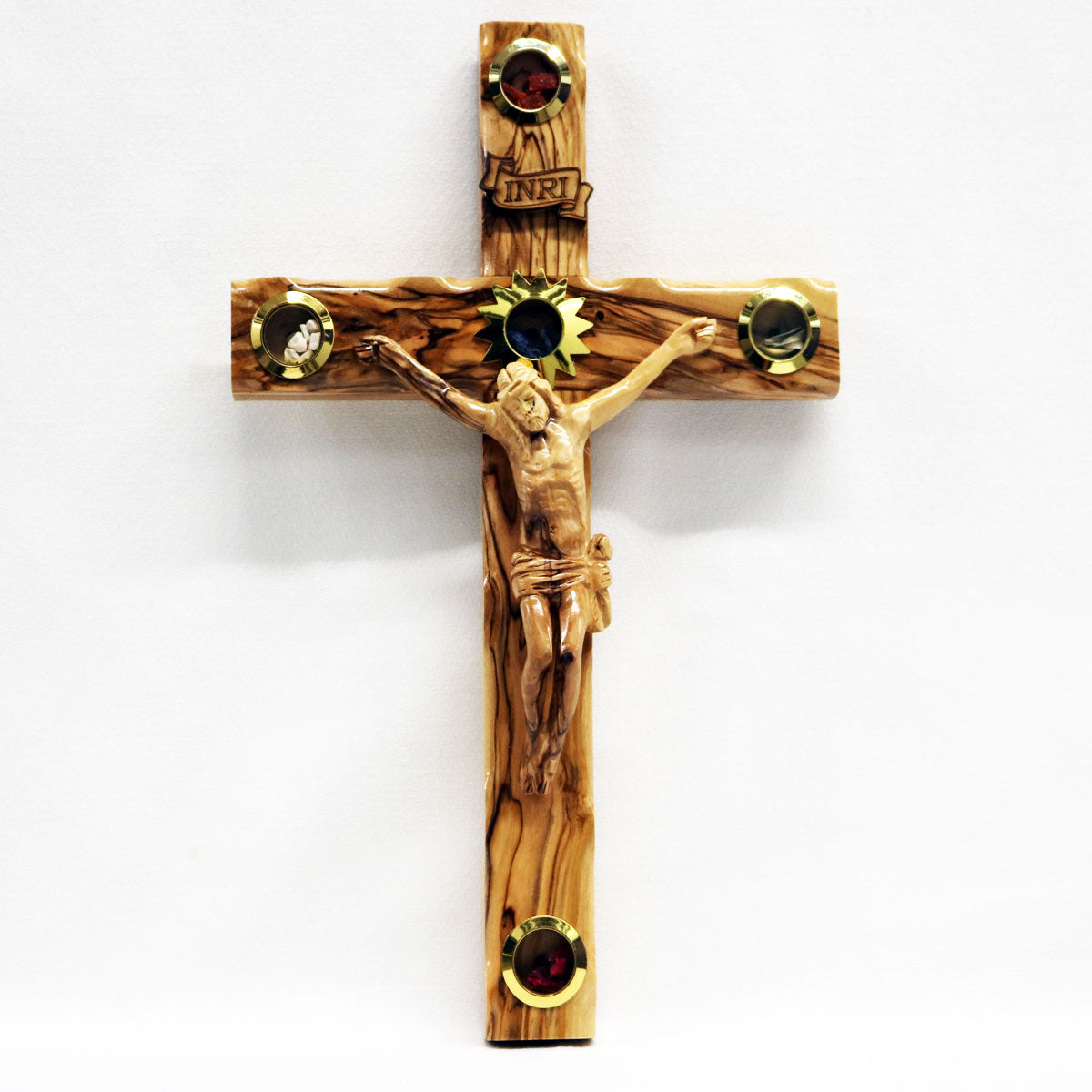 Latin Crucifix with Wooden Jesus