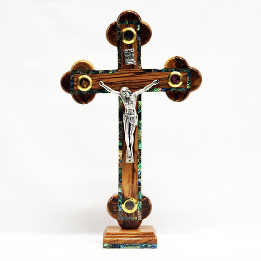 Eastern Crucifix on a Stand with Mother of Pearl