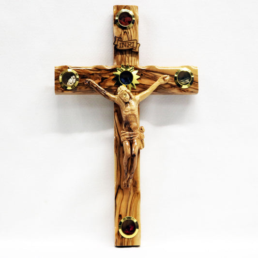 Latin Crucifix with Wooden Jesus