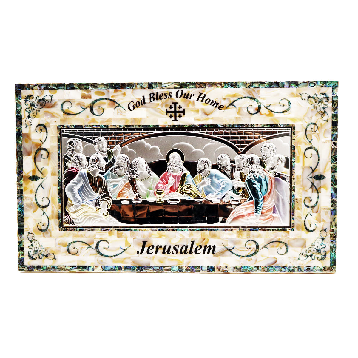 Last Supper Plaque (Mother of Pearl with Pure Silver)